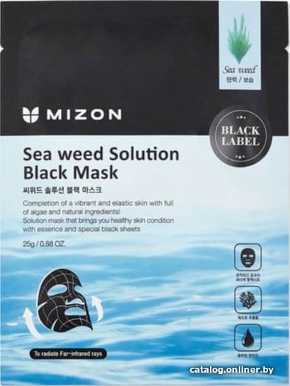 

Mizon Маска для лица тканевая Sea weed Solution Black Mask 25 мл