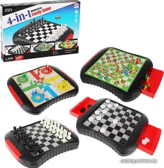 

Шахматы/шашки Наша Игрушка Для взрослых 4 в 1 S4402-3