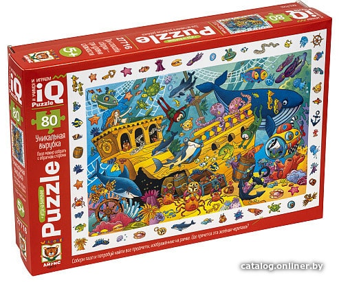 

Пазл Айрис-Пресс IQ с развивающей игрой. Морские сокровища