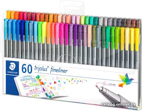 

Набор линеров Staedtler Триплюс 334 TB60 (60 шт)