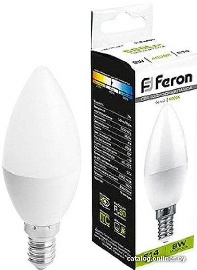 

Светодиодная лампочка Feron LB-3570 8 Вт E14 4000 K 41381