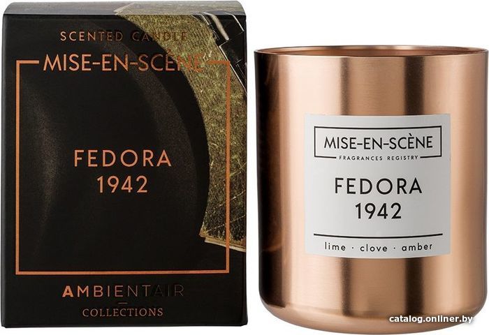 

Ароматизированая свеча Ambientair Mise En Scene Fedora 1942 VV050GCMS