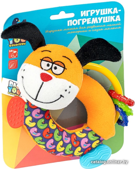

Погремушка с прорезывателем Bondibon Baby You Собака ВВ1281-СОБАКА