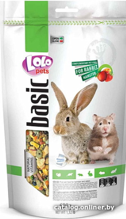 

Корм для грызунов Lolo Pets Basic Natural Vitamins для хомяков и кроликов фруктовый 600 г