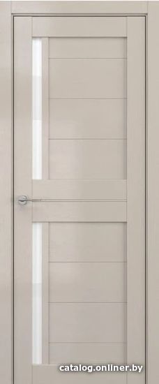 

Межкомнатная дверь Юркас Deform V17 80x200 (стоун вуд/стекло lacobel белый лак)