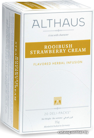 

Травяной чай Althaus Deli Packs Rooibos Strawberry Cream 20 шт