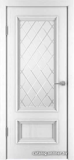 

Межкомнатная дверь IstokDoors Прага-4 ДЧ 70x200 (эмаль белая (R 9003)/стекло №19)