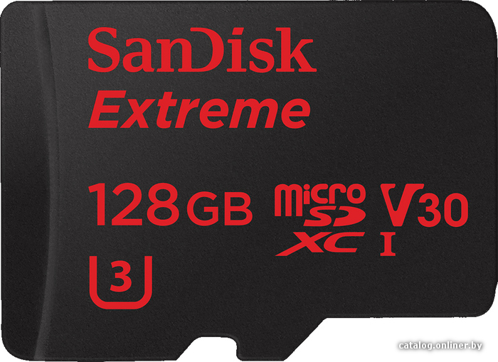 

Карта памяти SanDisk Extreme microSDXC (UHS-I) 128GB [SDSQXVF-128G-GN6MA]