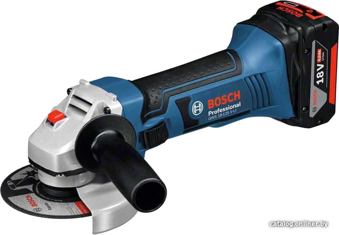 

Угловая шлифмашина Bosch GWS 18-125 V-LI Professional 0615990L6G (с 1-м АКБ 4Ah)