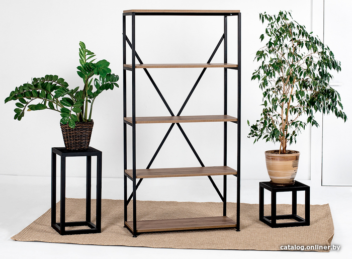 

Стеллаж Millwood Neo Loft CH-1 (темный шпон/черный)
