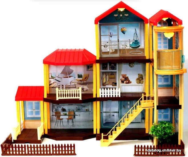 

Кукольный домик Sharktoys Dream House трехэтажный 11500008