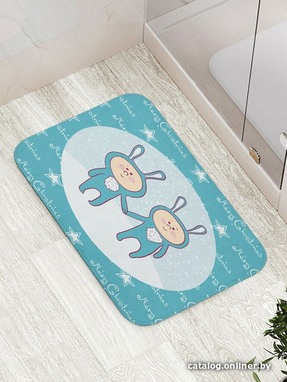 

Коврик для ванной JoyArty Новогодние братишки-зайчишки bath_78082