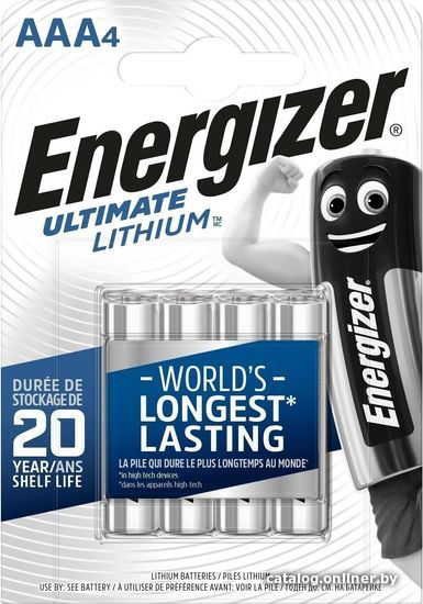 

Батарейка Energizer ААА/FR03/L92 Lithium Bl.4 4/48 4 шт