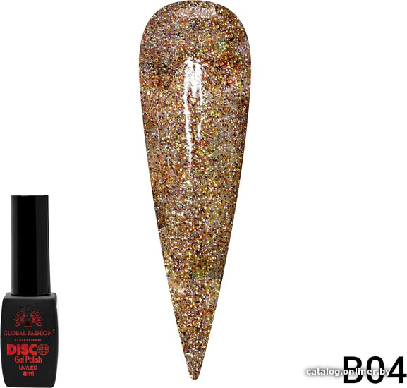 

Гель-лак Global Fashion Disco Gel Polish (тон В04) 8 мл