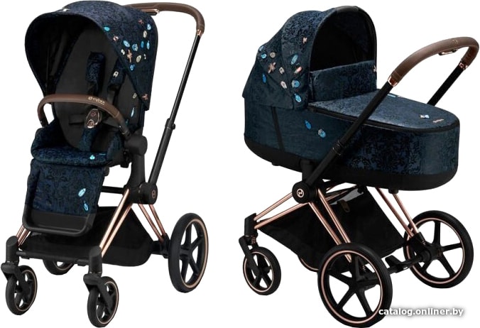 

Универсальная коляска Cybex Priam Lux (2 в 1, jewels of nature, шасси rose gold)