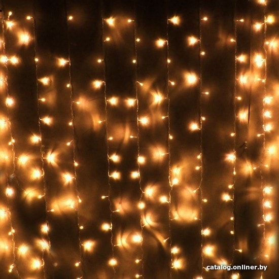 

Световой дождь Серпантин Занавес 3x2.5 м 480 ламп LED (белый теплый)