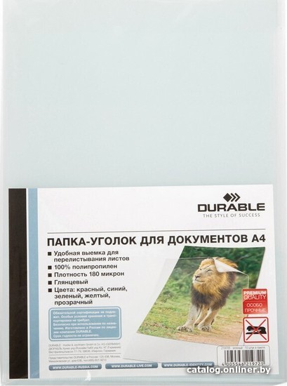 

Папка-уголок Durable 219719 (прозрачный)