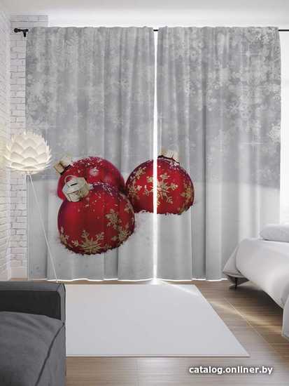 

Комплект штор JoyArty Заснеженные игрушки 1.45x2.65 м p_20293_145x265 (2 шт)