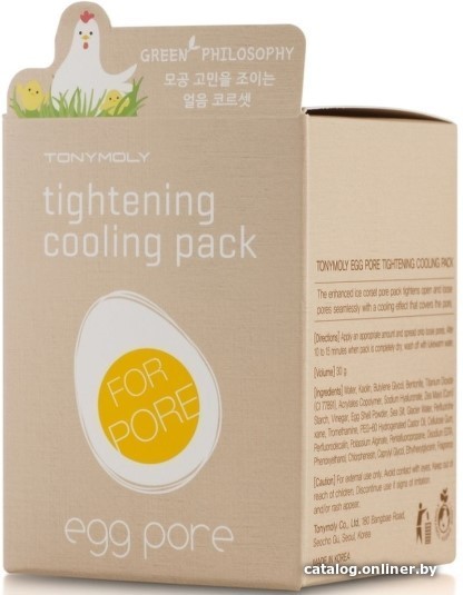 

Tony Moly Маска для лица кремовая Egg Pore Tightening Cooling Pack для сужения пор 30 г