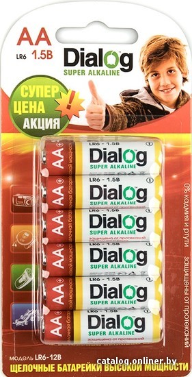 

Батарейка Dialog AA 12 шт. [LR6-12B]