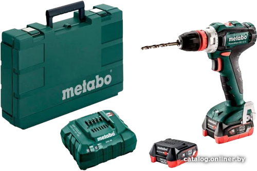 

Дрель-шуруповерт Metabo PowerMaxx BS 12 Q 601037800 (с 2-мя АКБ 4 Ah, кейс)
