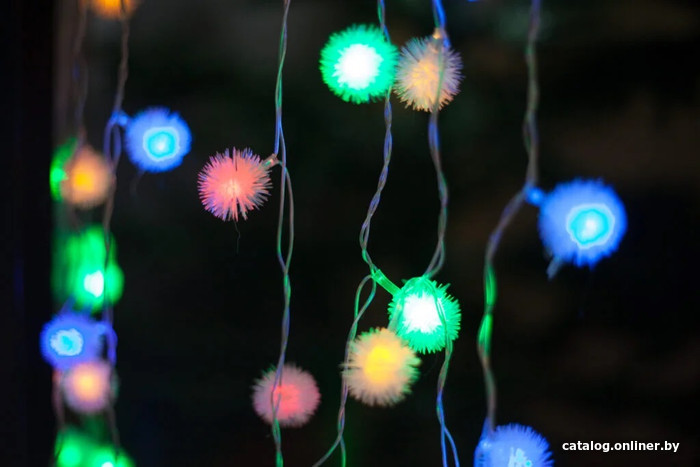 

Световой дождь Twinkle Штора снежок\прозрачный провод 80led 082 (разноцветный)