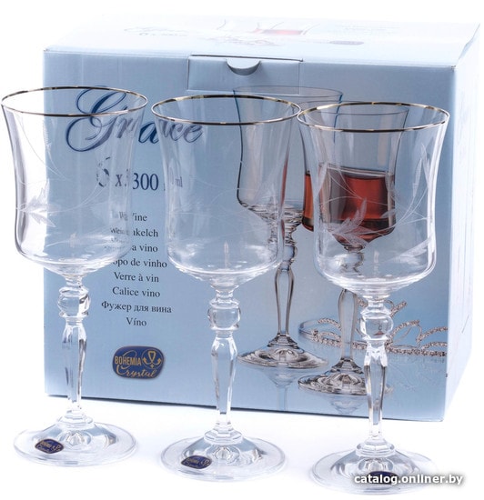 

Набор бокалов для вина Bohemia Crystal Grace 40792/Q9165/300