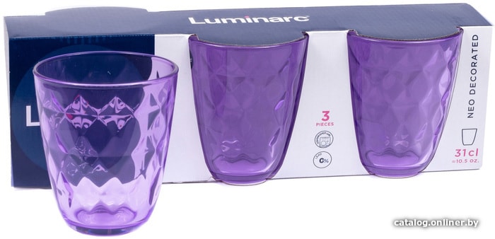 

Набор стаканов для воды и напитков Luminarc Neo diamond colorlicious purple P7126