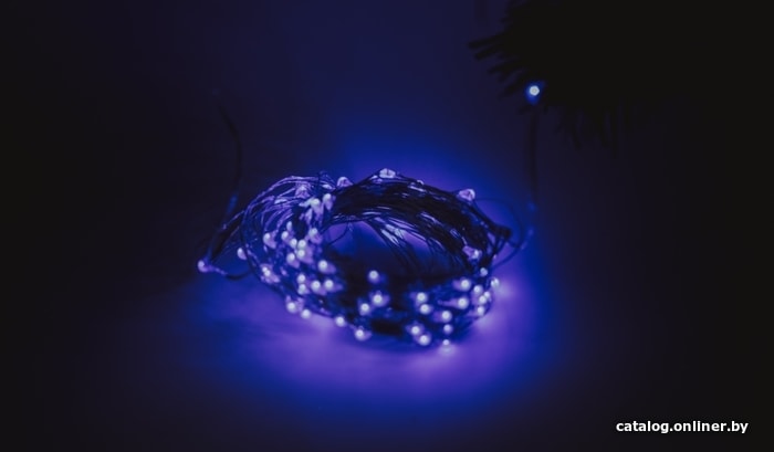 

Новогодняя гирлянда Огоньки Диодная нить роса 091/1 100Led 10 м (синий)