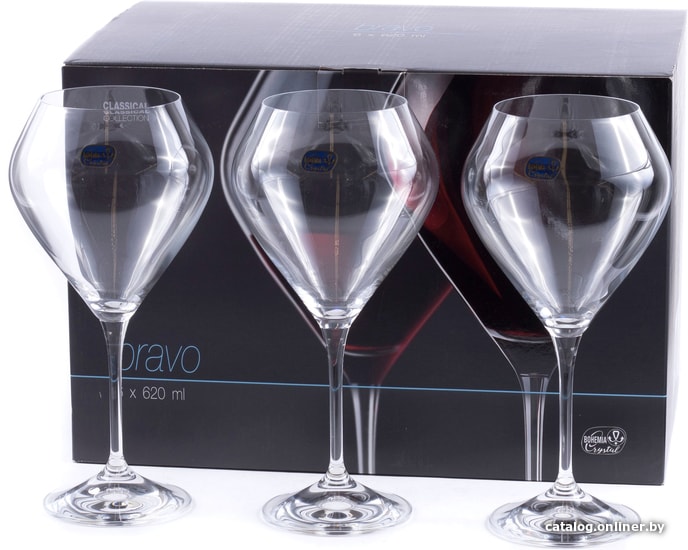 

Набор бокалов для вина Bohemia Crystal Bravo 40817/620