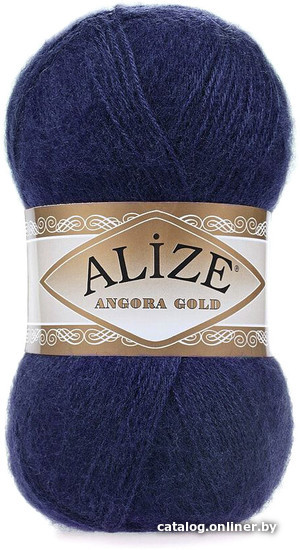 

Пряжа для вязания Alize Angora gold 58 (550 м, темно-синий)