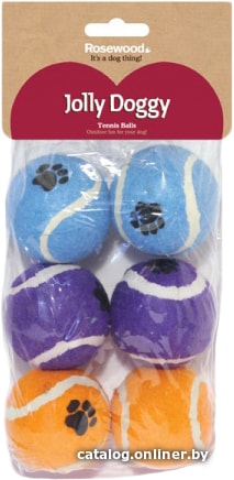 

Игрушка для собак Rosewood Jolly Doggy Ball Play Tennis Balls Asstd 6 шт 20627