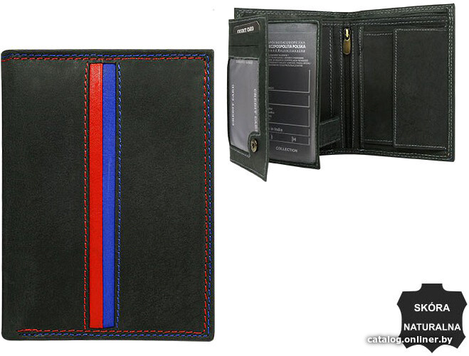 

Портмоне Cedar N4-MH-H (черный/красный/синий)