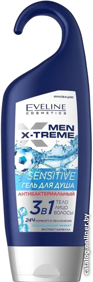 

Eveline Cosmetics Гель для душа Sensitive Men X-Treme Антибактериальный 3-в-1 250 мл