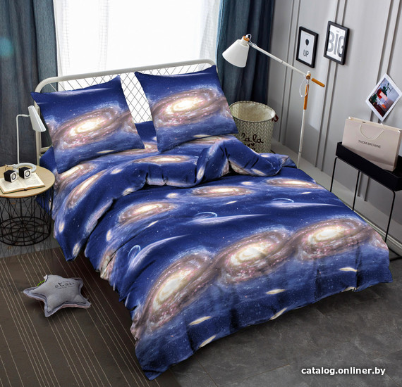 

Постельное белье Amore Mio Space 2сп 24245 (синий)