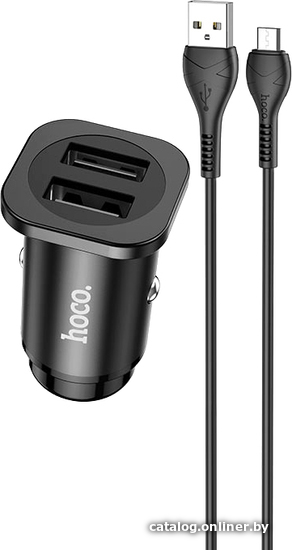 

Автомобильное зарядное Hoco NZ4 microUSB (черный)