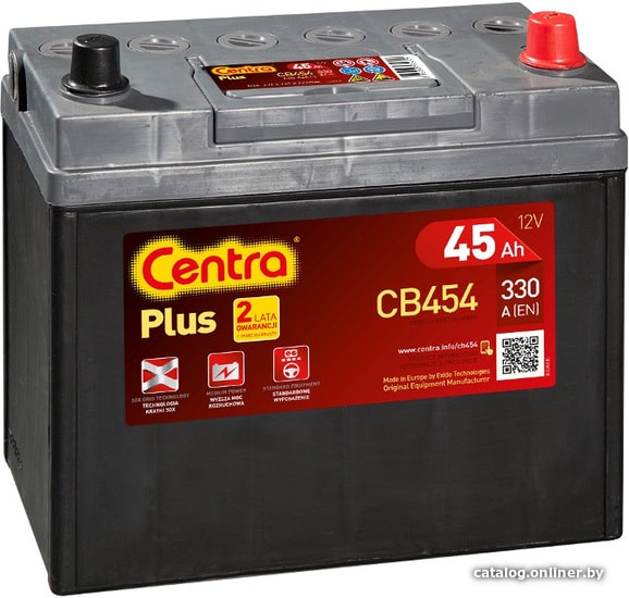 

Автомобильный аккумулятор Centra Plus Asia CB454 (45 А·ч)