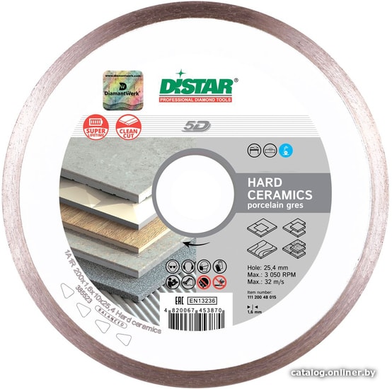 

Отрезной диск алмазный Distar 1A1R 150x1.4x8x25.4 Hard ceramics 11120048012