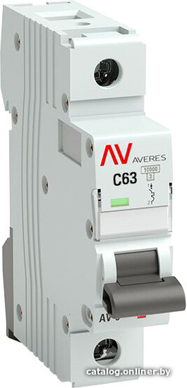 

Выключатель автоматический EKF Averes AV-10 1P 63A (C) 10kA mcb10-1-63C-av