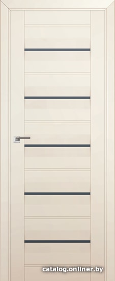 

Межкомнатная дверь ProfilDoors 48U (магнолия сатинат, графит)
