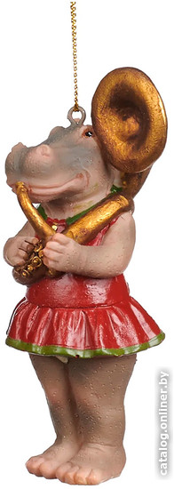 

Елочная игрушка Goodwill Xmas 2023 Бегемот и труба MC 38039-2