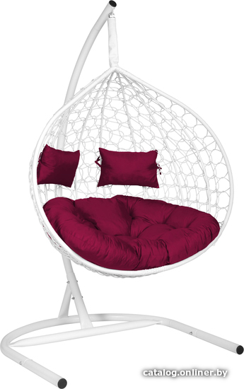 

Подвесное кресло LetoLux Liverpool Twin XL (белый/бордовый)