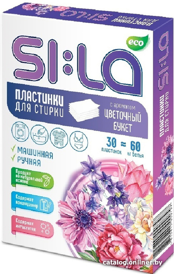 

Пластины для стирки Sila Eco Цветочный букет 30 шт