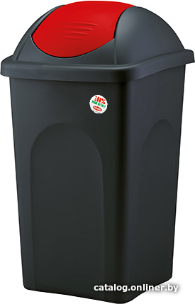 

Мусорное ведро Stefanplast 70205 (черный/красный)