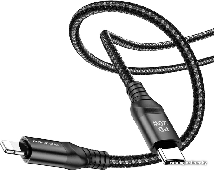 

Кабель Borofone BX56 USB Type-C - Lightning (1 м, черный)