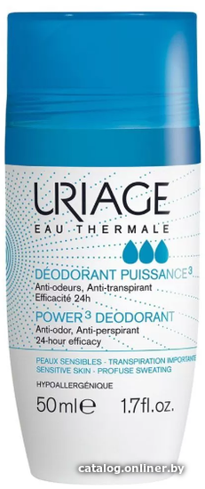 

Антиперспирант шариковый Uriage Deodorant Puissance тройного действия 50 мл