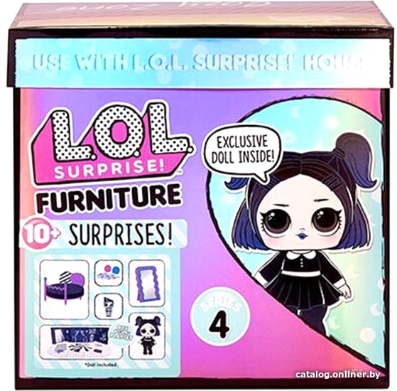 

Кукла-сюрприз L.O.L. Surprise! Furniture Cozy Zone Спальня 572640