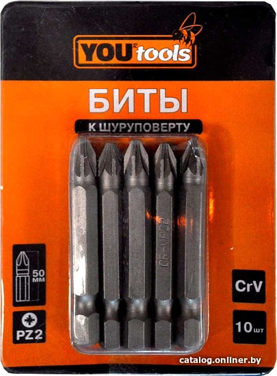 

Набор бит Yourtools PZ2х50 (10 предметов)
