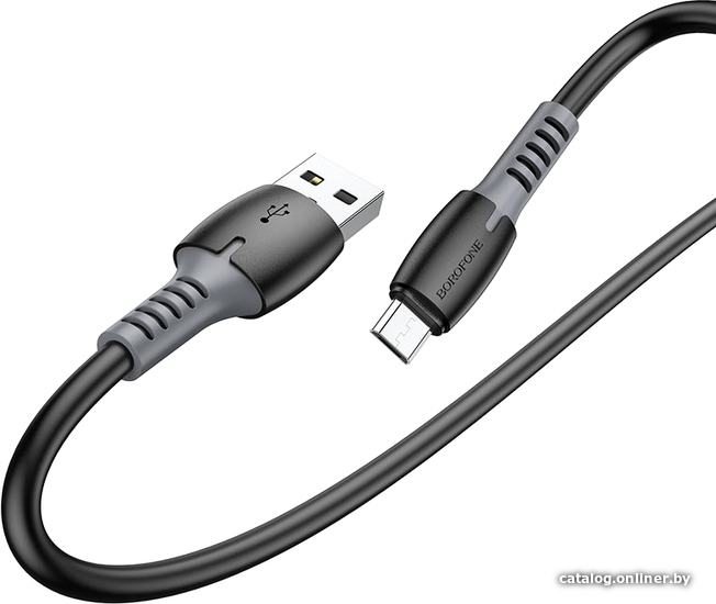 

Кабель Borofone BX62 USB Type-A - microUSB (1 м, черный)