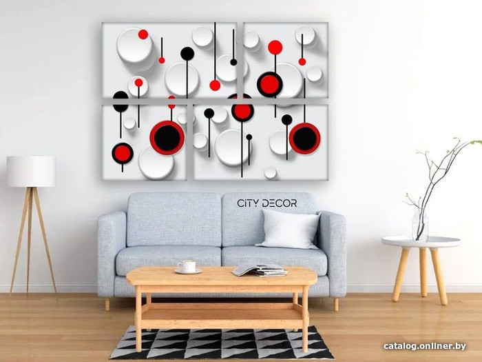 

Модульная картина Citydecor Абстракция 8.17 83x118 см